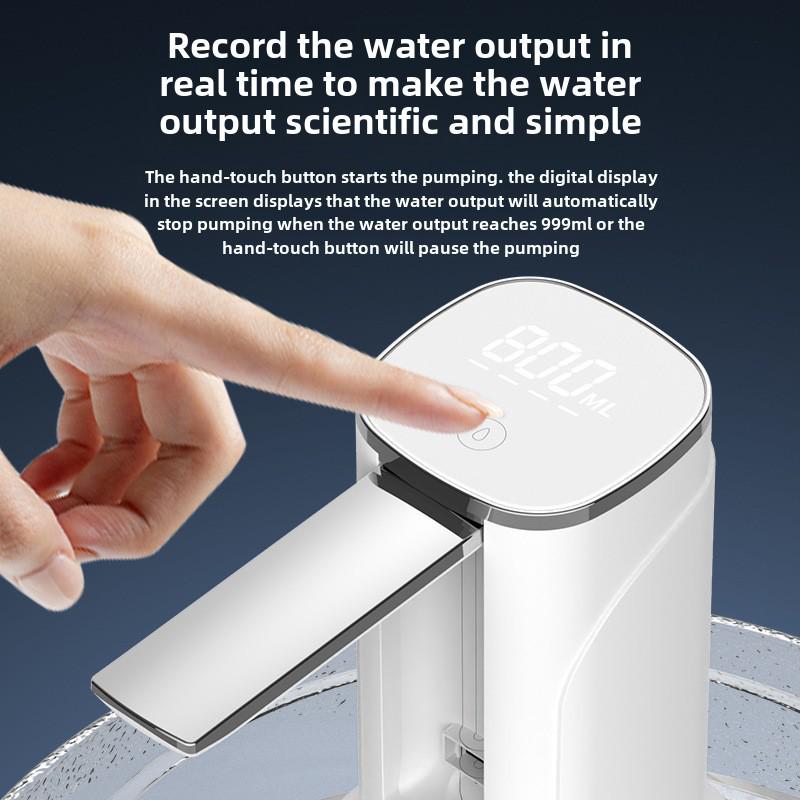 Foldable Electric Water Dispenser: Dual-Purpose Automatic Pump for Table & Bucket.