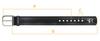 Wide leather belt R-PI-02-110-5018 Black
