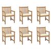 Day and Night - Day and Night Garden Chairs 6 Pcs Solid Teak Wood Cream Cushions