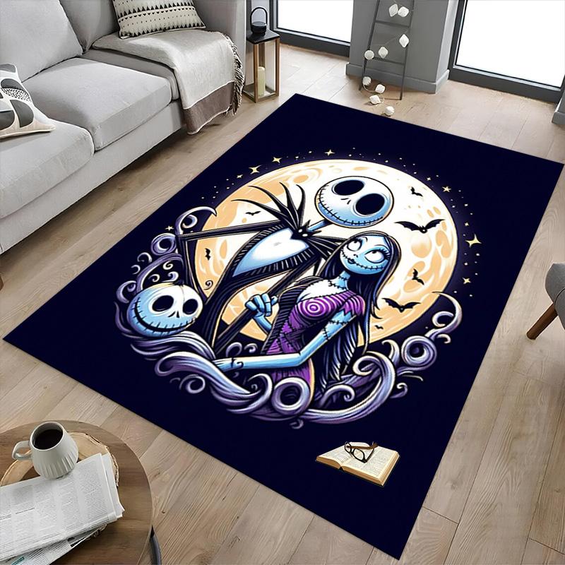 Nightmare Before Christmas Carpet For Playroom Bedroom Living Room Sofa Home Decorkids Game Area Rug Nonslip Floor Mat