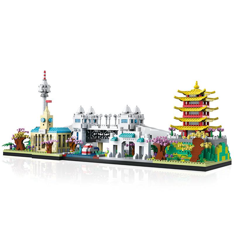 Yuantai Wuhan Силуэт Города Строительные Блоки - Образовательная Игрушка из Микрочастиц для Детей