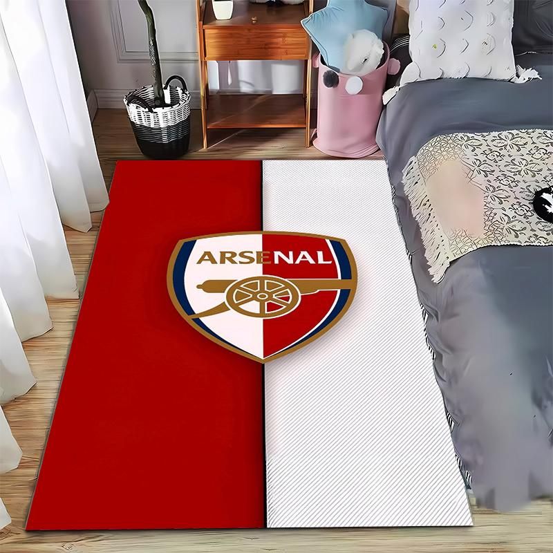 "Arsenal Logo Carpet Red and White Indoor Floor Mat Decoration" Suitable for use as an anti-slip for living room bedroom sofas