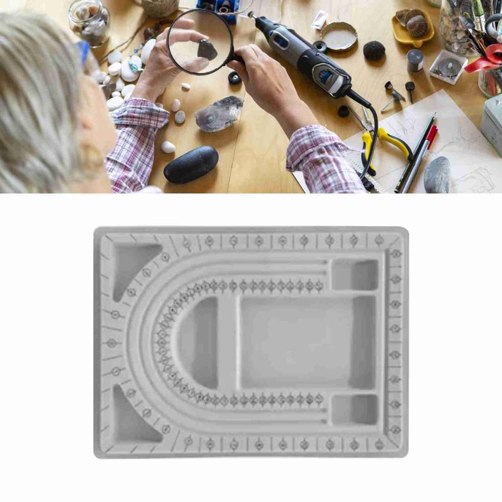 Bead Measuring Board Small Portable Bead Design Tray for DIY Jewelry Bracelet Necklace Making