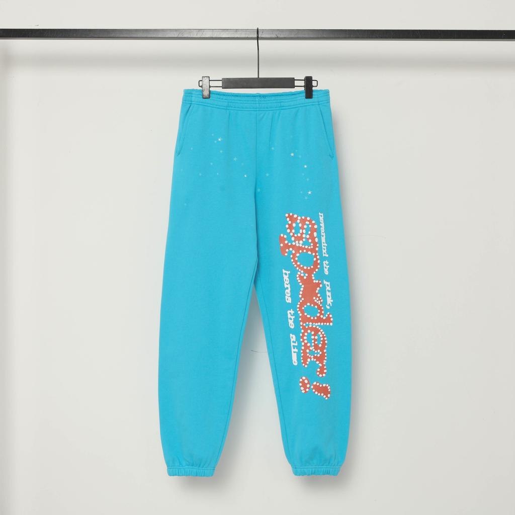 A high-quality SP5DER spider web foam printed hoodie, European and American large-size loose sweater.