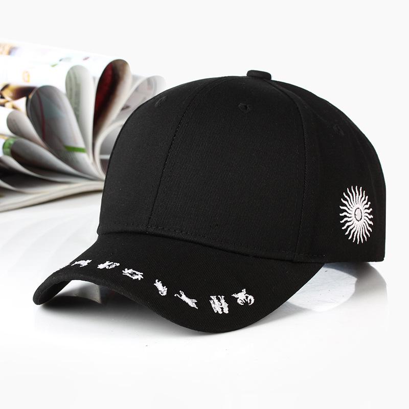 New Fashion letter Embroidery black White Cap Cotton Snapback Hats For Men Women Hip Hop Fitted Baseball Caps