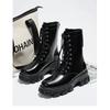 2024 Spring/Autumn Trendy Versatile Rear Zipper Thick Soled Tall Short Boots Work Clothes Motorcycle Boots Women's Casual Shoes