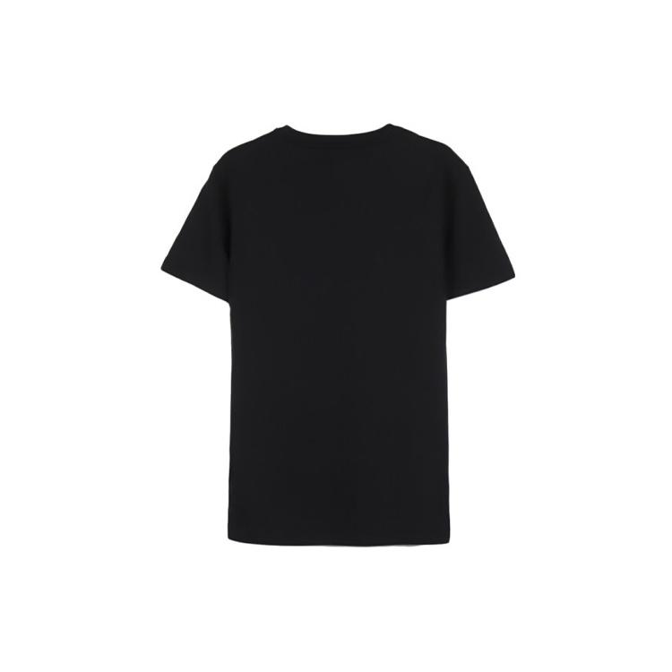 adidas neo Casual Sports Round Neck Short Sleeve Black Men's FP7393