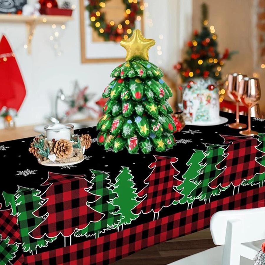 Рождественские украшения 2025 года, шары в виде рождественской елки, товары для рождественской вечеринки, фольгированные шары, снеговики, шары в виде Санта-Клауса