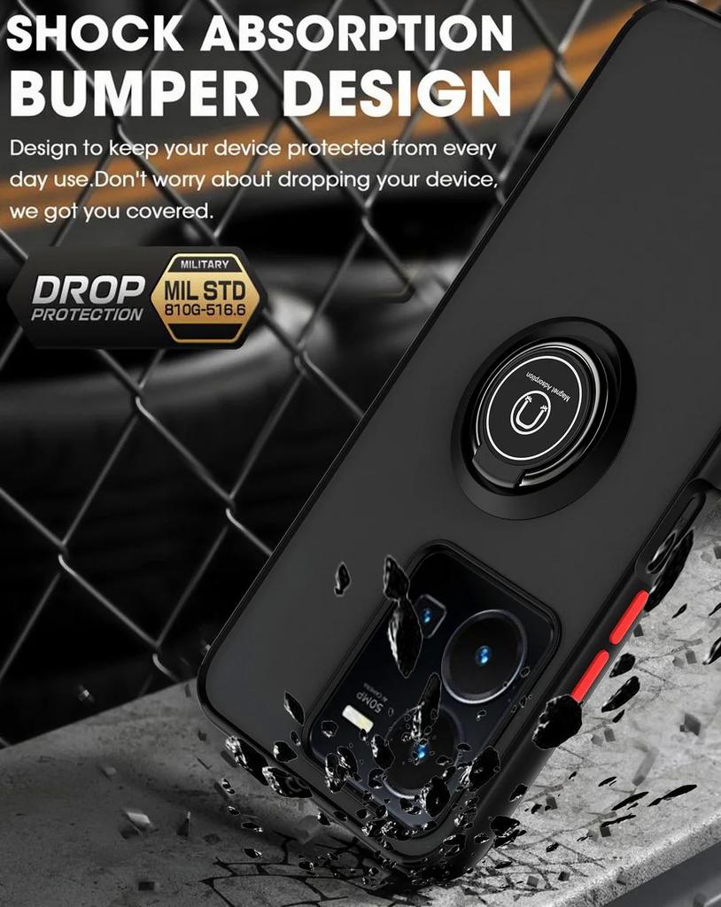 Противоударный бронированный матовый чехол для Motorola E20 G PLAY Stylus ACE Pure 2021 2022 2023 2024 5G 4G магнитный держатель кольцо подставка чехол