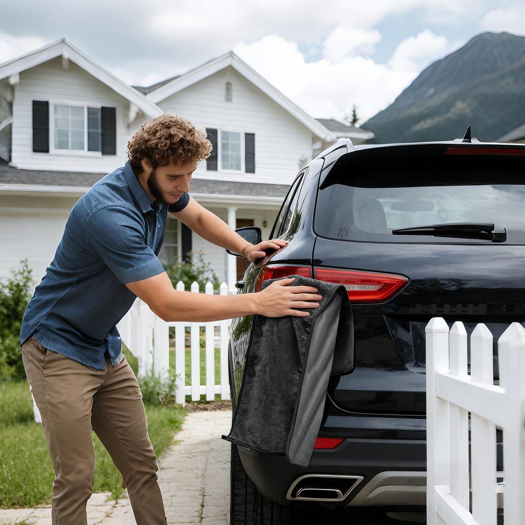 Автомобильные полотенца из микрофибры Микрофибра Супервпитывающие Безворсовые Ткань для чистки автомобиля Полотенце для сушки Для внедорожника, дома на колесах, седана, автомобиля