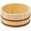 Natural Wood Bath Tub That Gives You a Sense of Round Mouth Diameter 22 X Height 10 the Water Does Not Get Cold and Its Round Feel Soothes Your Body