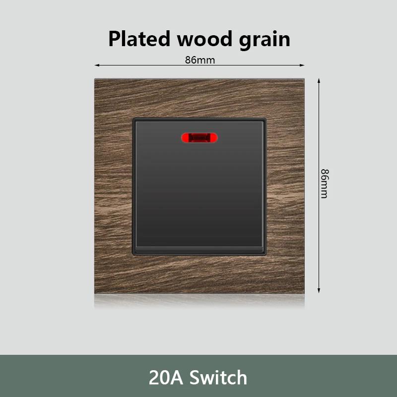 Настенный выключатель с рисунком под дерево, 18 Вт, быстрая настенная розетка типа C 220 В, европейская электрическая розетка EU FR с зарядным устройством USB