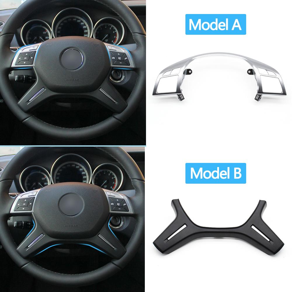 Автомобильный серебристый чехол на руль, замена панели для Mercedes Benz CEM ML GL GLS G Class W204 W212 W166 W463