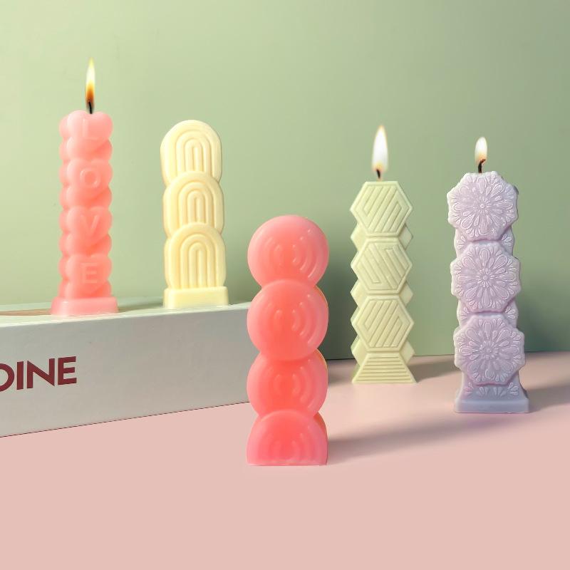 Abstract Art Gifts Craft Romantic Aromatherapy Candle Mold Decorative Multiple Styles Ornament Silicone DIY Accessories