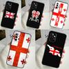Georgia Grunge Flag For Samsung Galaxy A14 A34 A54 A12 A32 A52 A51 A71 A53 A33 A13 A15 A25 A35 A55 Phone Case
