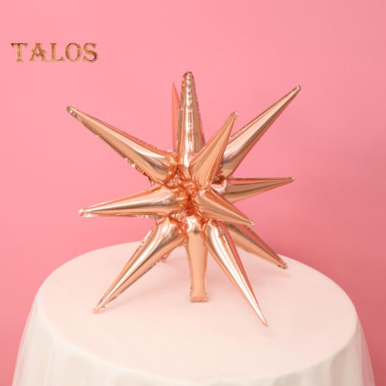 6 шт. Звездные шары 12-точечные звездные шары из фольги и майлара для свадебного юбилея, рождественского, новогоднего, дня рождения, вечеринки, принадлежностей