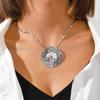 Ретро творческий этнический стиль мультиэлементный кулон с подсолнухом геометрический воротник ожерелье женский