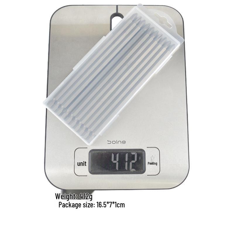 Насадки для крестовой отвертки PH2 (10-Pack) – Шестигранный хвостовик 1/4", Легированная сталь S2, Пескоструйная обработка