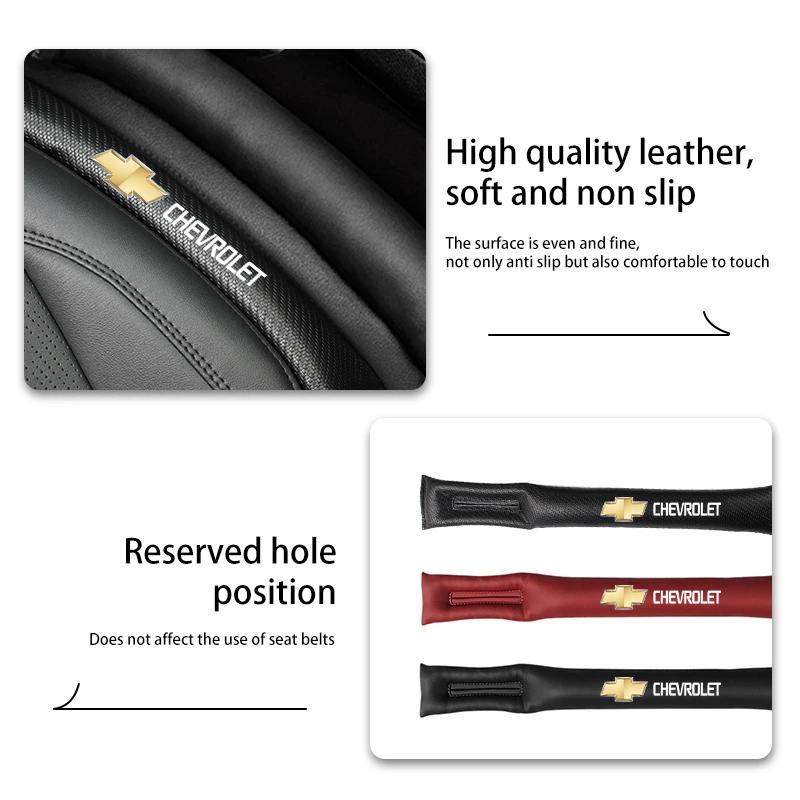 AABHL1 2Pcs Car Seat Gap Filling Plug Cushion Side Seam Leak Proof Strip For Chevrolet Cruze Spark Captiva Suburban Camaro Malibu