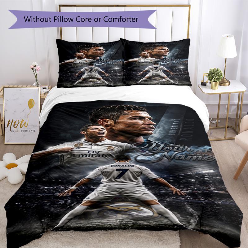 Cristiano Ronaldo Customized Name Custom Bedding Perfect for Decorate room Breathable Duvet Cover Bedroom Decor