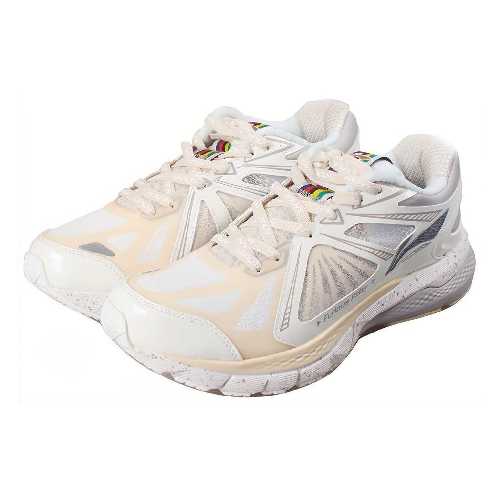 Li Ning Амортизирующие Скользкие Устойчивые к истиранию Дышащие Легкие Низкие Беговые Кроссовки Женские Бежевый ARZQ006-1
