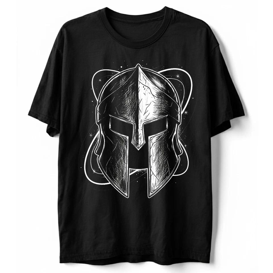 Spartan Helmet T-Shirt Ancient Greek Warrior Graphic Tee