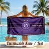 Custom Text Beach Towel, Soft Absorbent Swimming Multi-use TowelAustria Wien FC