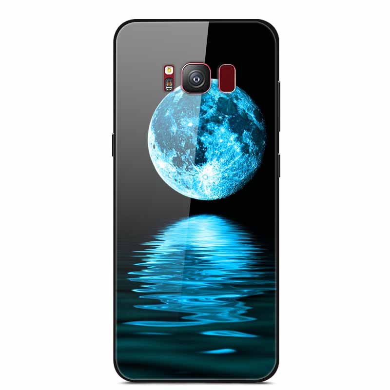 Стеклянная задняя крышка для чехла телефона Samsung S8 Plus, S8Plus, жесткий чехол из закаленного стекла для Samsung Galaxy S8 Plus, S 8, мягкий край