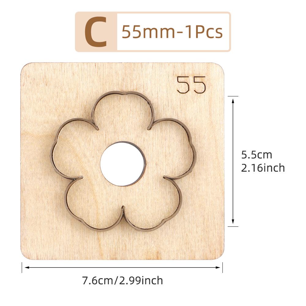 Sakura,Flower,Five-Pointed Stars Leather Die Cut, Steel Rule Punch Mold, DIY Metal Die Cutter Punch Crafts Kraft Tool(2.5-5.5cm)