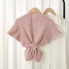 Женская вязаная шаль-шарф Зимний утеплитель Однотонный топ-накидка на плечи Корейская накидка Поддельные воротники Вязаный шарф Толстый шарф