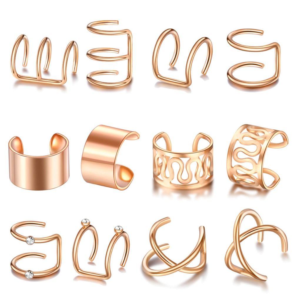 Alloy Alloy Braid Clips Silver Color Non Piercing Ear Cuffs New Design Hair Jewelry  Beach Party