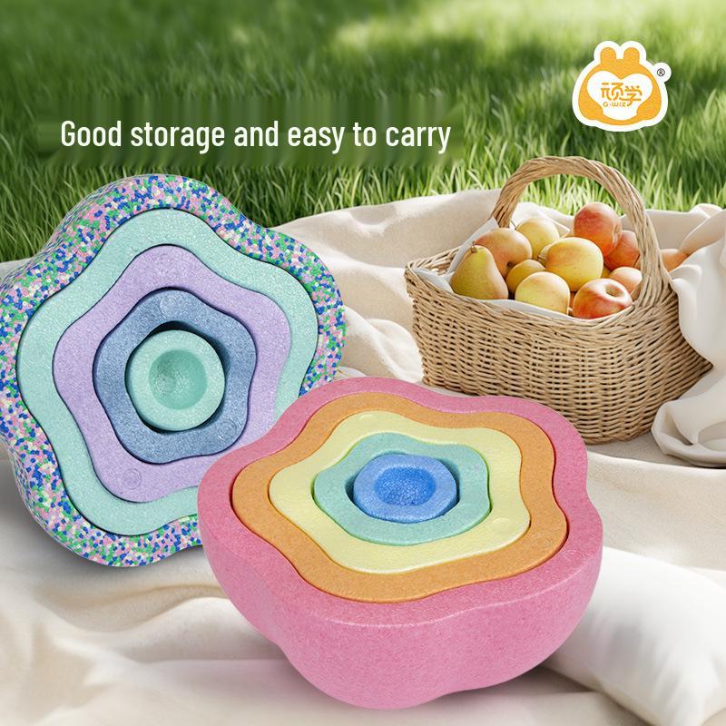 Радужные речные камни для балансировки и сенсорные развивающие игрушки для детей