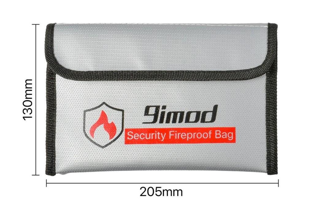 RC Battery Safety Bag – Explosion-Proof Lipo Protective Case – Fire-Resistant Charging Sack 205x130mm