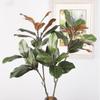 Rubber Leaves Simulated Magnolia Tree Branch Handmade Artificial Plants  Desktop Decoration