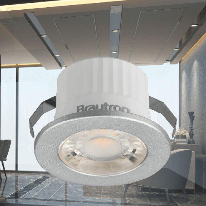 Mini spot LED rond argent 3W 6500K IP54