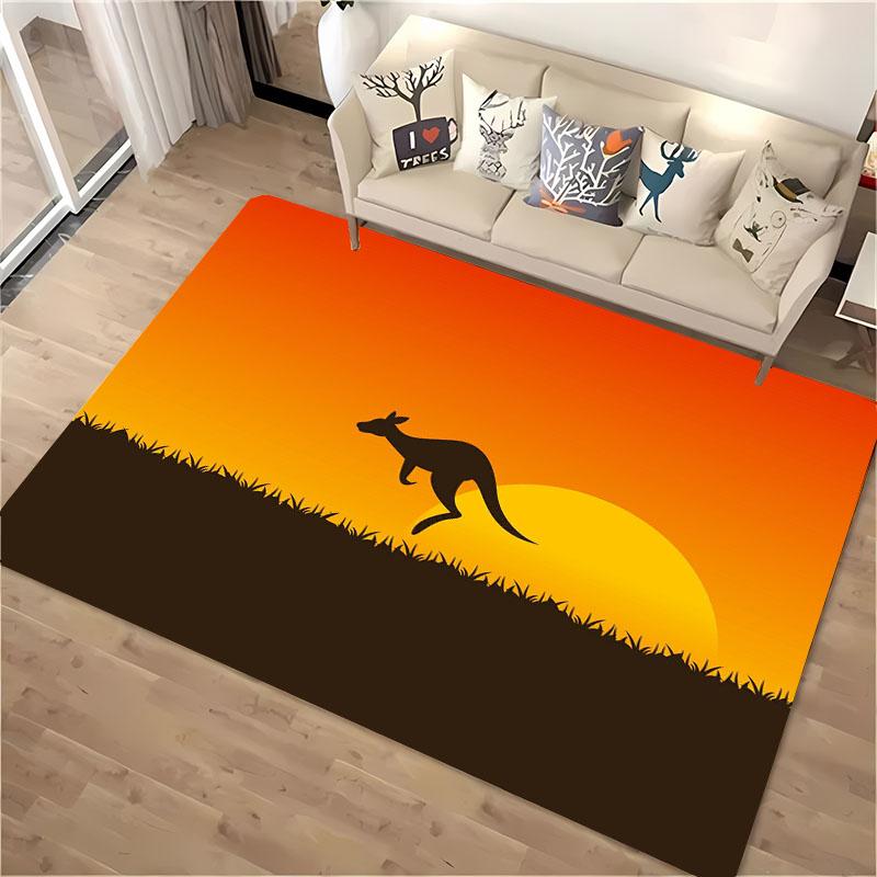 Australia Kangaroo 3D HD Area Carpet,Rugs for Living Room Tapete for Bedroom Sofa Kitchen Doormat Decor,Kid's Non-slip Floor Mat