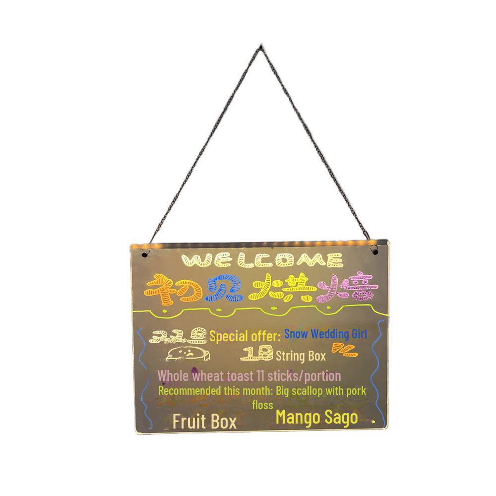 Светящаяся акриловая доска для сообщений своими руками - стираемая светодиодная световая вывеска с флуоресцентными надписями