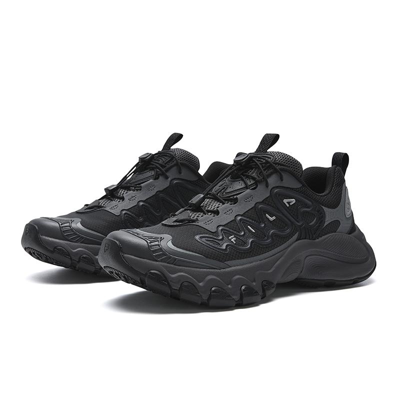 Fila TRUFFLE Амортизирующие Устойчивые к истиранию Легкие Низкие Массивные Кроссовки Мужские Черный/Дикий Голубино-серый F12M621111FBW