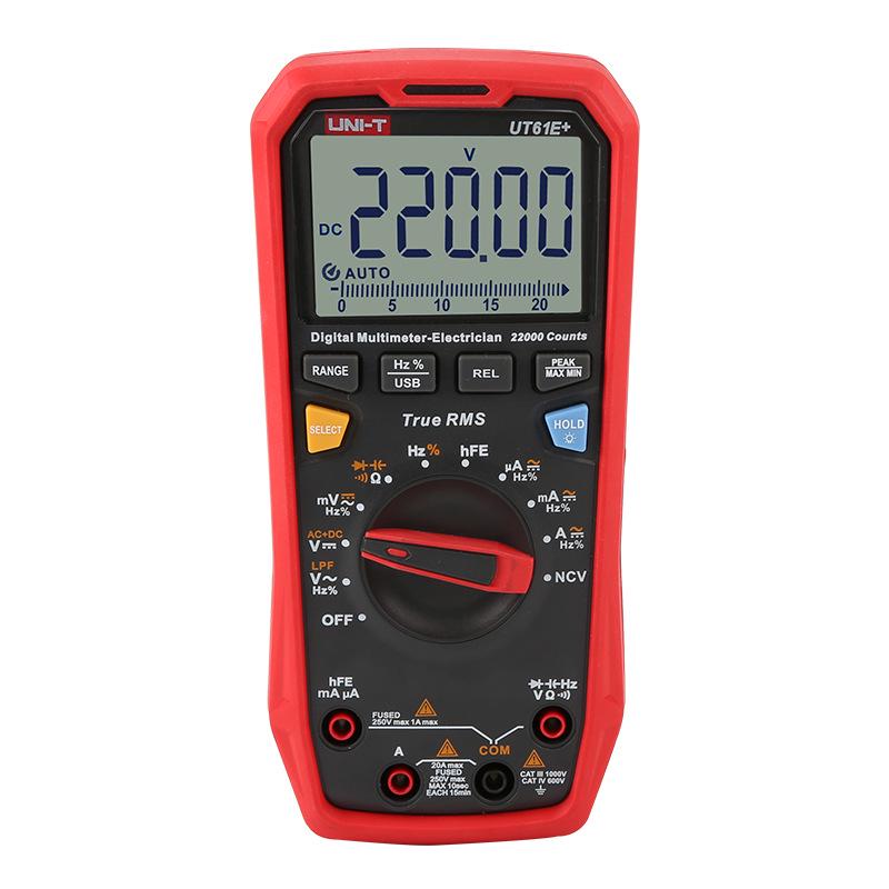 Цифровой мультиметр Uni-T UT61E+ высокой точности - Напряжение AC/DC, Защита от перегрузки, Автоматический дисплей.