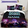 3pcs KPop Demon Hunters44 Cover Set - Personalized Name, HD Printed Bedding with 1 Cover and 2 Pillowcases - Perfect for Home Decor, Easy Care