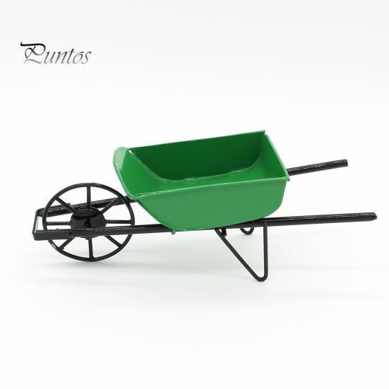 Кукольный домик, тележка с высокой детализацией, украшение, металлическая мини-тачка, сказочные садовые аксессуары для сцены, реквизит