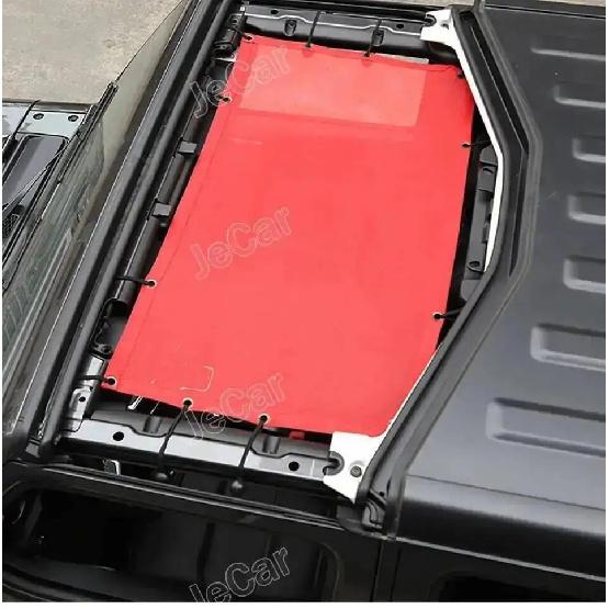 JeCar Car Sunshade Front Roof Top Mesh Insulation Net Protection For Jeep Wrangler JL Gladiator JT 2018 up Exterior Accessories