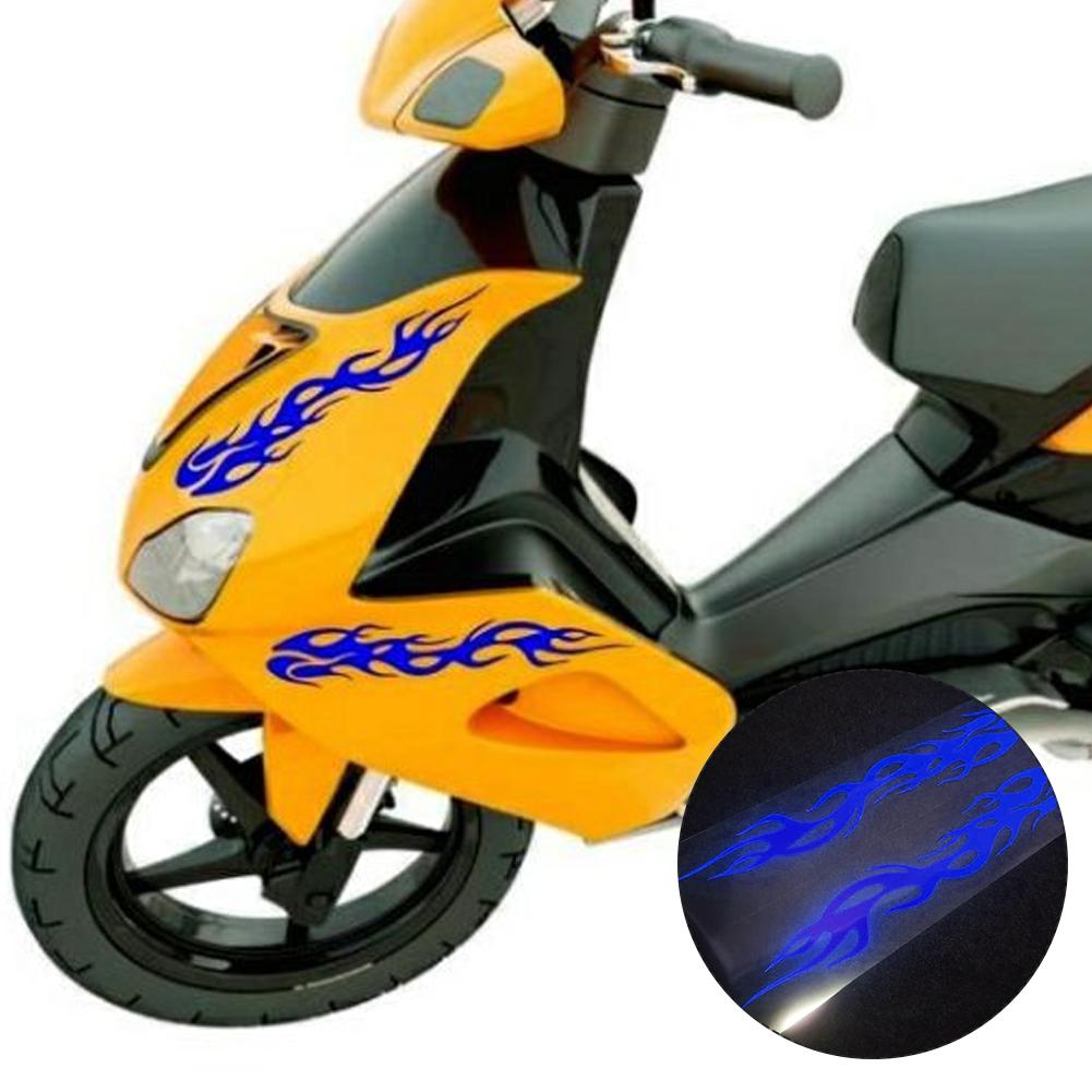 2Pcs Reflective Car Motorcycle Sticker Flames Decal Sticker Decoration Decals Vinyl Waterproof