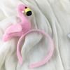 Korean Style Animal Hair Hoop Wash Face Plush Hair Hoop Cute Flamingo Headband  Daily