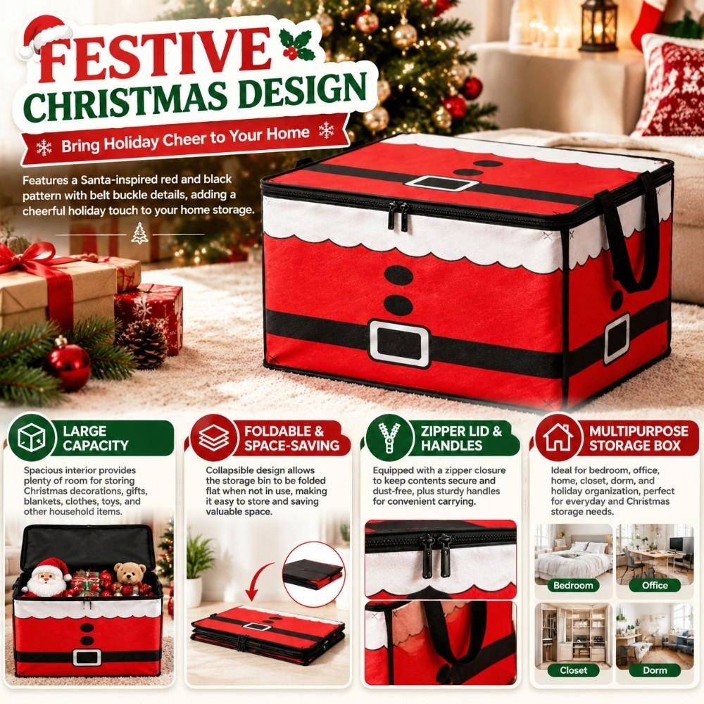 Large Capacity Christmas Storage Bins Multi-Purpose Laundry Clothes Organizer Holiday Gift Storage