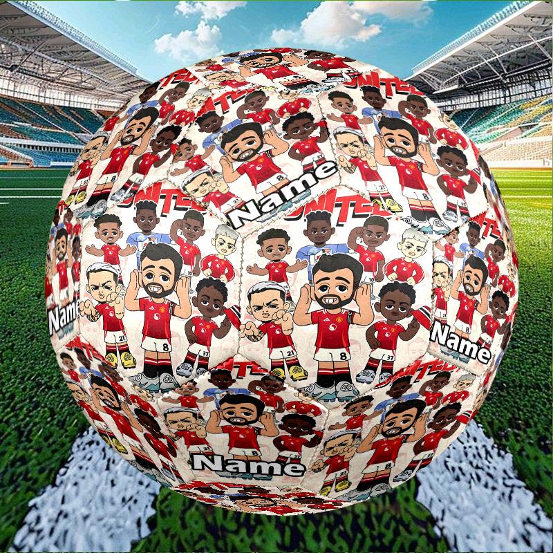 Custom Name Personalized Manchester Football F.C-A Print Size 5 Soccer Ball Training & Match Football, for Team, Kicking, Gift for Football Enthusiast