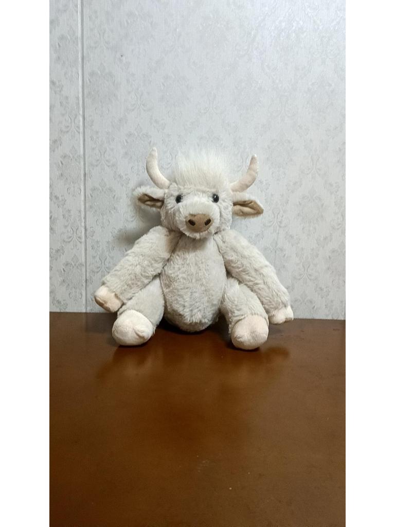 Scottish Highland Cow Sound Plush Doll with Long Hair