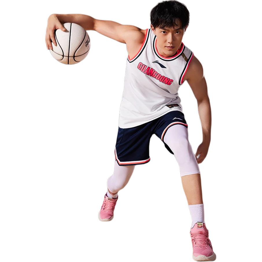 Li-Ning Спортивная баскетбольная серия SW Fan Edition 2021-2022 сезон Guangdong Team Home Basketball Vest Men Tops White AAYR443-1
