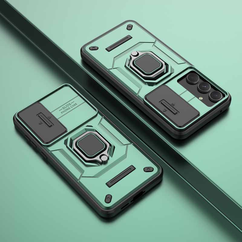 Для чехла Coque Samsung A55 Противоударный Бронированный Чехол-слайдер для защиты объектива Держатель Чехол для телефона для Galaxy A15 A25 A35 A55 A 55 M15 M35 M55 5G