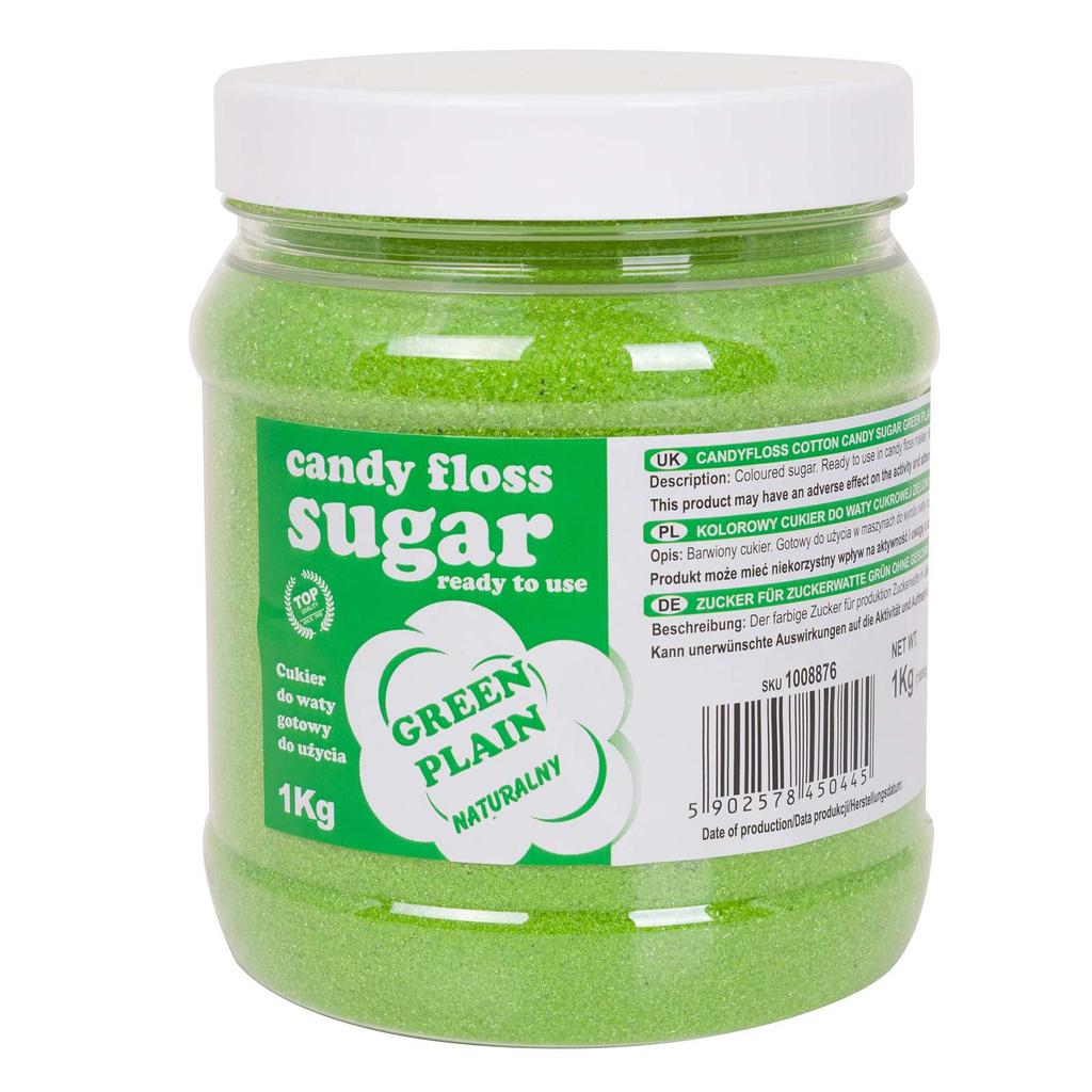 Colored Cotton Candy Sugar Green Natural Cotton Candy Flavor 1Kg